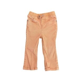 Hanna Andersson Relaxed Jeans Kids 2T Orange Pull On Denim OEKO-TEX Casual 57822